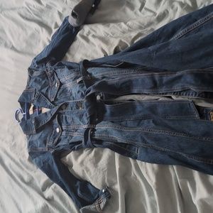 Alice and Olivia Daren Maxi Denim Jacket